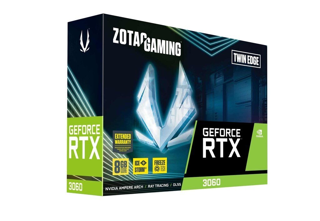 Zotac GAMING GeForce RTX 3060 8GB Twin Edge kaina ir informacija | Vaizdo plokštės (GPU) | pigu.lt