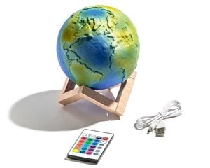 3D лампа - планета земля, 16 цветов цена и информация | Настольные светильники | pigu.lt