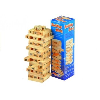 Žaidimas griūvantis bokštas Wood toys, 54 det kaina ir informacija | Stalo žaidimai, galvosūkiai | pigu.lt