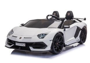 Dvivietis vaikiškas elektromobilis Lean Cars Lamborghini Aventador SX2028, baltas цена и информация | Электромобили для детей | pigu.lt