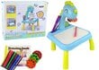 Vaikiškas piešimo stalas su projektoriumi Lean Toys Dinozauras, mėlynas kaina ir informacija | Lavinamieji žaislai | pigu.lt