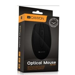 Canyon CNE-CMS1 Vada Optisk Pele 800dpi USB Matēti Melna цена и информация | Мыши | pigu.lt