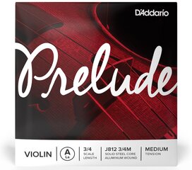 Styga smuikui A D'Addario Prelude J812 3/4M kaina ir informacija | Priedai muzikos instrumentams | pigu.lt