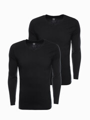 Du vienetai marškinėlių vyrams Ombre Clothing, juodi kaina ir informacija | Vyriški marškinėliai | pigu.lt