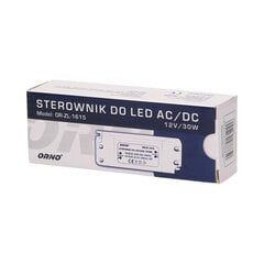 LED maitinimo šaltinis 30W 12V DC IP20 - OR-ZL-1615 kaina ir informacija | Maitinimo šaltiniai | pigu.lt