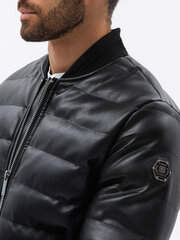 Куртка-бомбер демисезонная, черная, C602 119944-7 цена и информация | Мужские куртки | pigu.lt