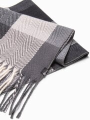 Шарф A408, темно-серый/белый, 23383-UNIW цена и информация | Мужские шарфы, шапки, перчатки | pigu.lt