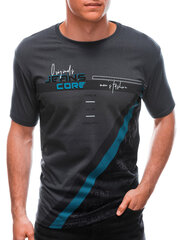 Marškinėliai vyrams Edoti S1665. tamsiai pilki kaina ir informacija | Vyriški marškinėliai | pigu.lt