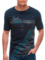 Marškinėliai vyrams Edoti S1665, tamsiai mėlyni kaina ir informacija | Vyriški marškinėliai | pigu.lt