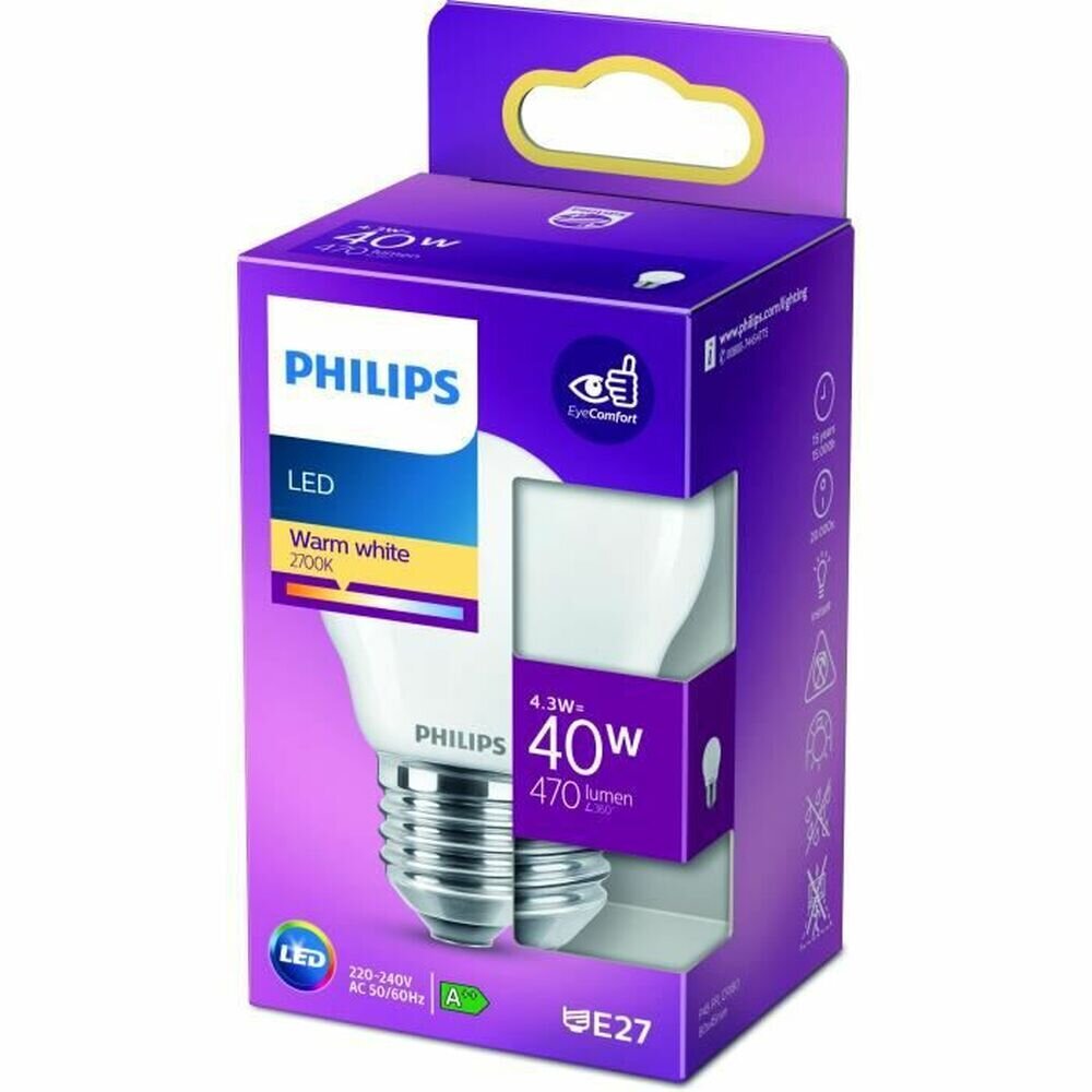 Elektros lemputė LED Philips, E14, 1 vnt. kaina ir informacija | Elektros lemputės | pigu.lt