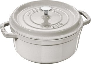 Кастрюля чугунная круглая STAUB 40501-409-0 - белый трюфель 1,7 л цена и информация | Кастрюли, скороварки | pigu.lt