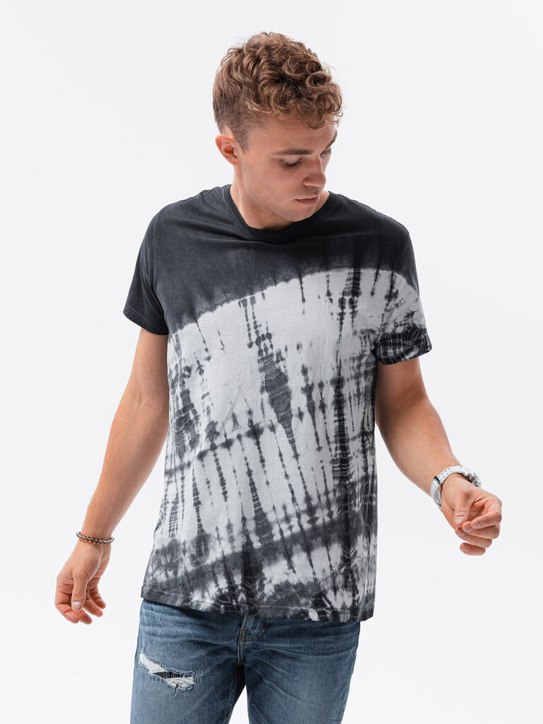 Marškinėliai vyrams Ombre Clothing Tie-Dye S1617, pilki цена и информация | Vyriški marškinėliai | pigu.lt