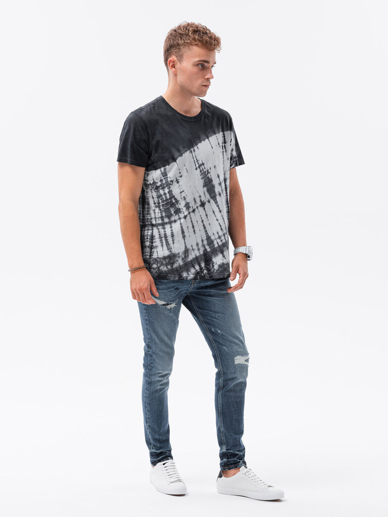 Marškinėliai vyrams Ombre Clothing Tie-Dye S1617, pilki kaina ir informacija | Vyriški marškinėliai | pigu.lt