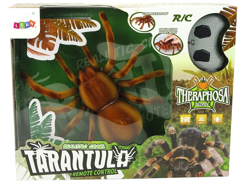 Nuotoliniu pulteliu valdomas žaislas Lean Toys Tarantulas, rudas цена и информация | Žaislai berniukams | pigu.lt