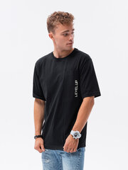 Marškinėliai vyrams Edoti, juodi kaina ir informacija | Vyriški marškinėliai | pigu.lt