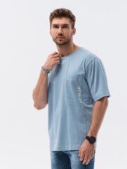 Мужская футболка с принтом S1899 - синяя 123236-7 цена и информация | Мужские футболки | pigu.lt