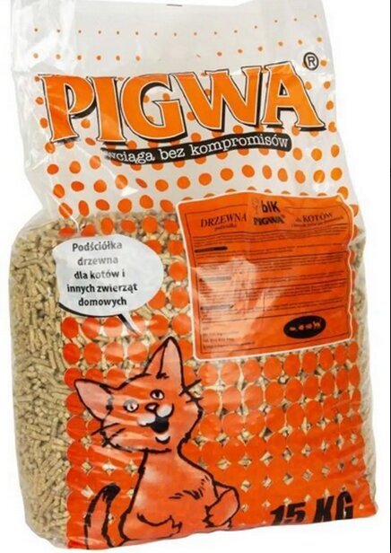 Granulinis kraikas Pigwa, 15 kg kaina ir informacija | Kraikas katėms | pigu.lt