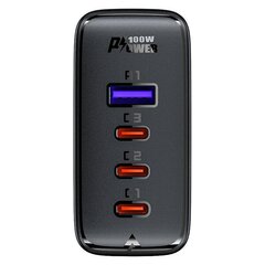 Wall charger Acefast  A37 PD100W GAN, 4x USB, 100 Вт (black) цена и информация | Зарядные устройства для телефонов | pigu.lt