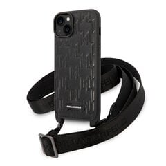 Karl Lagerfeld Monogram Crossbody Case for iPhone 14 Plus Black цена и информация | Чехлы для телефонов | pigu.lt