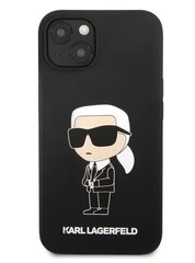 Karl Lagerfeld Liquid Silicone Ikonik NFT Case for iPhone 13 Black цена и информация | Чехлы для телефонов | pigu.lt