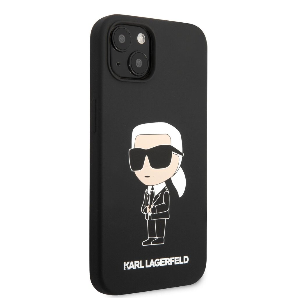 Dėkls Karl Lagerfeld skirtas iPhone 13, juoda kaina ir informacija | Telefono dėklai | pigu.lt