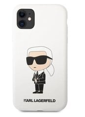 Karl Lagerfeld Liquid Silicone Ikonik NFT Case for iPhone 11 White цена и информация | Чехлы для телефонов | pigu.lt