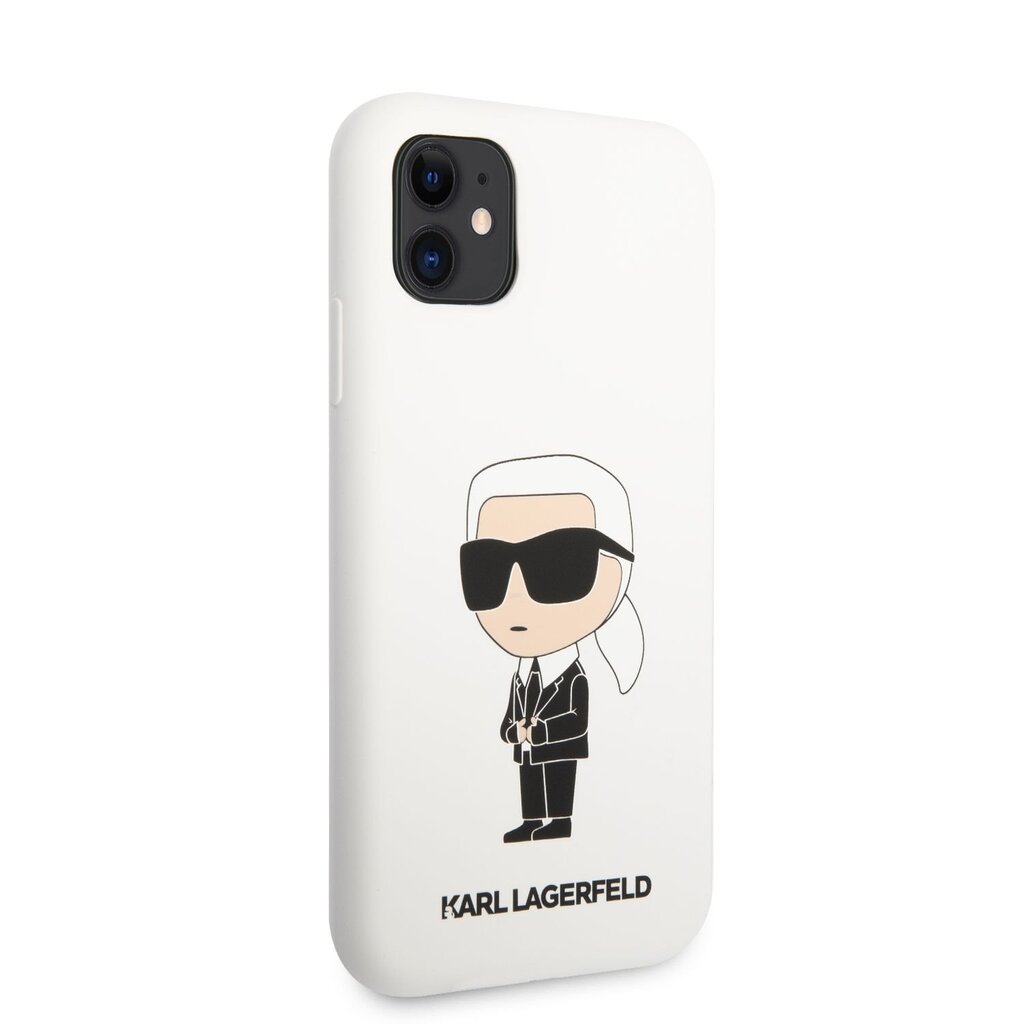 Karl Lagerfeld Liquid Silicone Ikonik NFT Case for iPhone 11 White цена |  pigu.lt