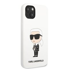 Karl Lagerfeld Liquid Silicone Ikonik NFT iPhone 13 White kaina ir informacija | Telefono dėklai | pigu.lt