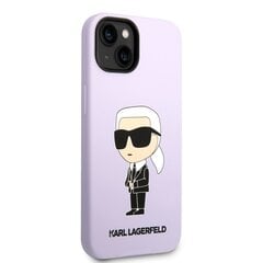 Karl Lagerfeld Liquid Silicone Ikonik NFT iPhone 14 Plus Purple kaina ir informacija | Telefono dėklai | pigu.lt