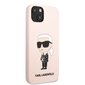 Karl Lagerfeld Liquid Silicone Ikonik NFT iPhone 13 Pink kaina ir informacija | Telefono dėklai | pigu.lt