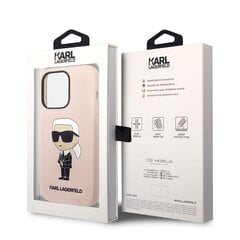 Karl Lagerfeld Liquid Silicone Ikonik NFT iPhone 14 Pro Pink kaina ir informacija | Telefono dėklai | pigu.lt