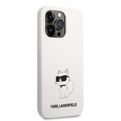 Karl Lagerfeld Liquid Silicone Choupette NFT iPhone 13 Pro White kaina ir informacija | Telefono dėklai | pigu.lt