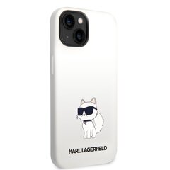 Karl Lagerfeld Liquid Silicone Choupette NFT iPhone 14 White kaina ir informacija | Telefono dėklai | pigu.lt
