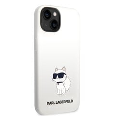 Karl Lagerfeld Liquid Silicone Choupette NFT iPhone 14 Plus White kaina ir informacija | Telefono dėklai | pigu.lt