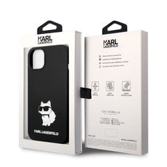 Karl Lagerfeld Liquid Silicone Choupette NFT iPhone 14 Black kaina ir informacija | Telefono dėklai | pigu.lt