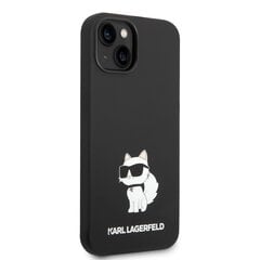 Karl Lagerfeld Liquid Silicone Choupette NFT iPhone 14 Black kaina ir informacija | Telefono dėklai | pigu.lt