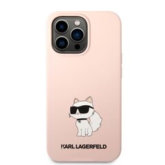 Karl Lagerfeld Liquid Silicone Choupette NFT iPhone 13 Pro Pink kaina ir informacija | Telefono dėklai | pigu.lt
