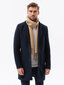 Paltas vyrams Ombre Clothing C536, mėlynas kaina ir informacija | Vyriški paltai  | pigu.lt