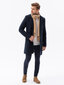 Paltas vyrams Ombre Clothing C536, mėlynas kaina ir informacija | Vyriški paltai  | pigu.lt