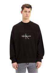 Calvin Klein Jeans Badge Waffle Mix Cn Black 560076450 цена и информация | Мужские свитера | pigu.lt