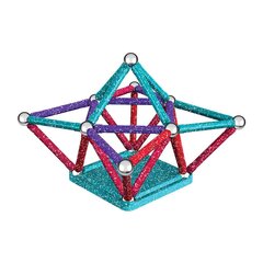 Glitter Recycled 60-piece GEOMAG GEO-536 цена и информация | Конструкторы и кубики | pigu.lt