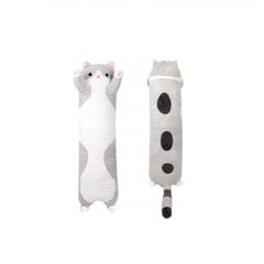 Pliušinis žaislas katė - pagalvė, pilka цена и информация | Мягкие игрушки | pigu.lt