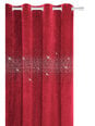 Veliūrinė užuolaida Shiny 140x250 A501 - tamsiai raudona