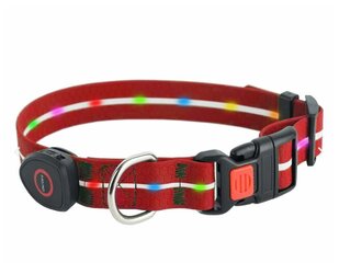 Šviečiantis LED antkaklis šuniui Signal Cellar MT7115, raudonas kaina ir informacija | Antkakliai, petnešos šunims | pigu.lt