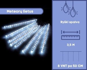 Girlianda "Meteorai", šaltai balti kaina ir informacija | Girliandos | pigu.lt