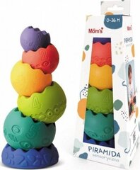 Sensorinė piramidė Hencz Toys, 6d. цена и информация | Игрушки для малышей | pigu.lt