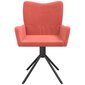 Pasukamos valgomojo kėdės, Aksomas, 2 vnt, rožinė spalva цена и информация | Virtuvės ir valgomojo kėdės | pigu.lt