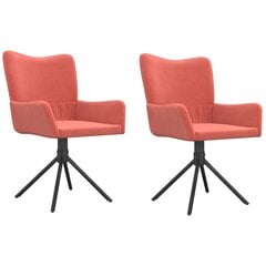 Pasukamos valgomojo kėdės, Aksomas, 2 vnt, rožinė spalva kaina ir informacija | Virtuvės ir valgomojo kėdės | pigu.lt