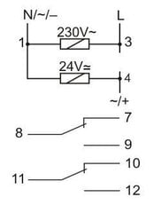 Универсальное реле времени PCU-510 DUO 230В AC / 24В AC/DC цена и информация | Выключатели, розетки | pigu.lt