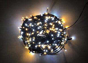 Ёлочная гирлянда 200LED/16 м + 1.5м, тёплый белый / холодный белый + белый FLASH (207) 6830 цена и информация | Гирлянды | pigu.lt